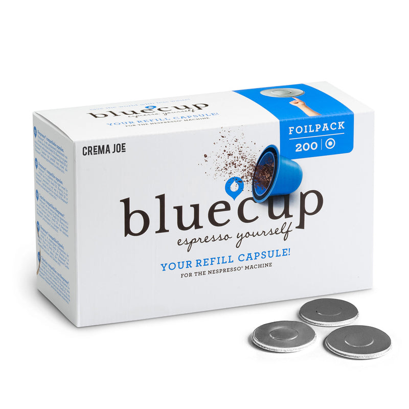 Open image in slideshow, Bluecup replacement lids for reusable coffee pod for Nespresso machine
