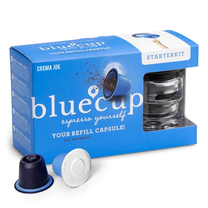 Open image in slideshow, Bluecup reusable coffee pod for Nespresso machine
