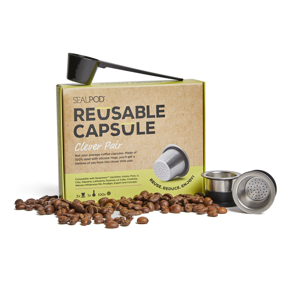 SealPod Starter 2 Pack - Reusable Coffee Pods for Nespresso