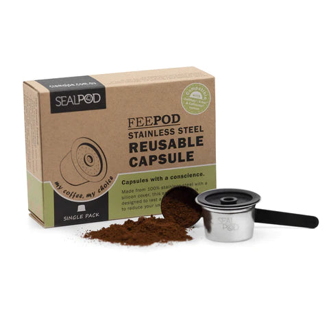 Open image in slideshow, FeePod Starter Pack -  Stainless Reusable Coffee Pod
