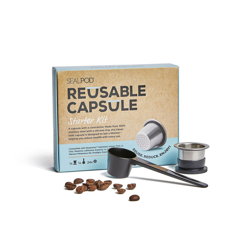 Open image in slideshow, Sealpod reusable coffee pods capsules, great for the environment and save you money
